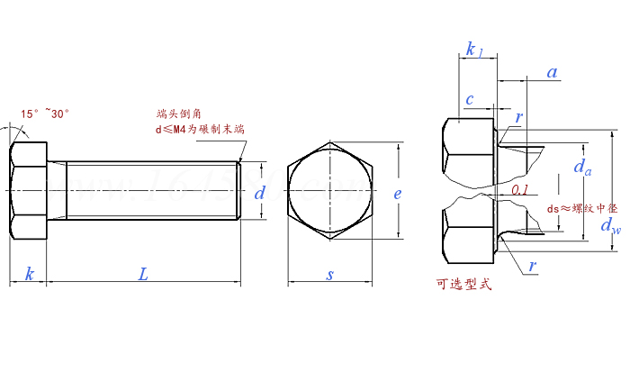 ISO4017全螺纹外六角螺栓